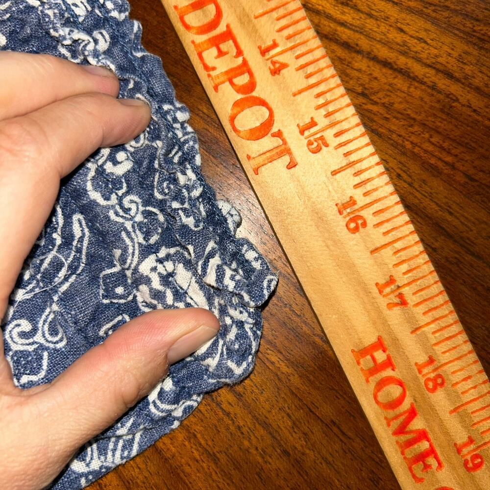 Roxy Women's Large Linen Blend Pants Blue beach flair Elastic Waist Boho - Picture 8 of 10